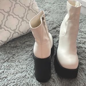 White Heeled Boots